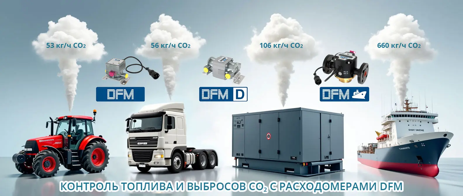 Расходомеры топлива DFM теперь рассчитывают выбросы CO₂